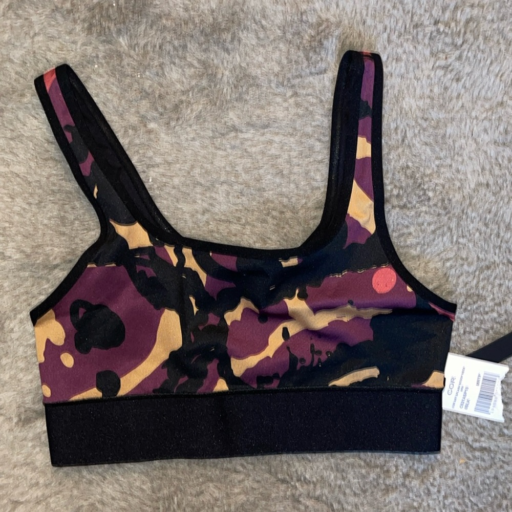 COR art splash scoop neck, sports bra